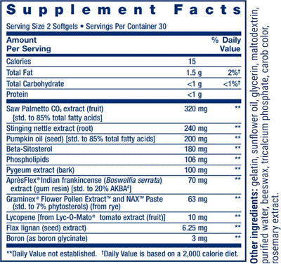 Life Extension Ultra Prostate Formula - Herbal Supplement - 60 Softgels - Image 3