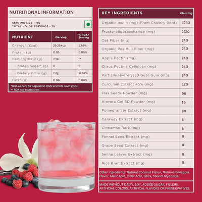 Wellbeing Nutrition Daily Fiber Powder - Organic Prebiotic Fiber - Vanilla Berry & Pina Colada - 7g Per Serving - Image 6