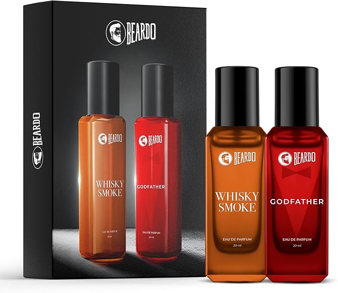 Beardo Whisky Smoke & Godfather Perfume Combo - Fragrance Set - 20 ml Each