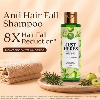 Just Herbs Amla & Neem Anti-Hairfall Shampoo - Sulphate Free, 200ml - Image 2