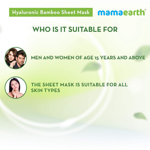 Mamaearth Hyaluronic Bamboo Sheet Mask with Rosehip Oil for Soft and Plump Skin-25g
