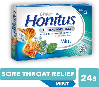 Dabur Honitus Herbal Lozenges Mint - Ayurvedic Relief - 24 Pack - Image 3