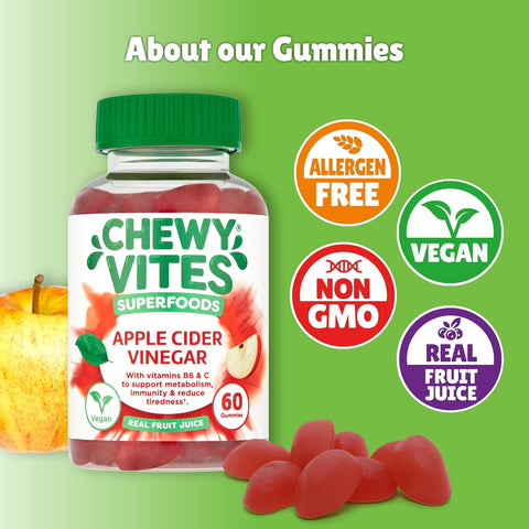 Chewy Vites Superfoods Apple Cider Vinegar Gummies 60's