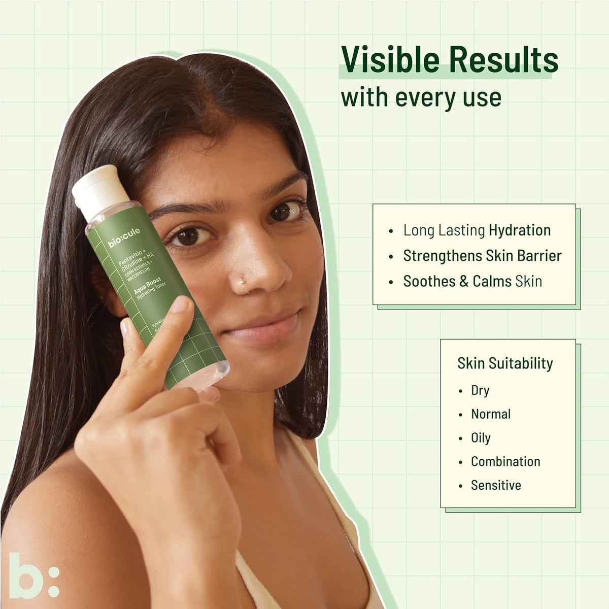 Biocule Aqua Boost Hydrating Toner with Pentavitin, Citrulline, & HA - 100ml - Image 4