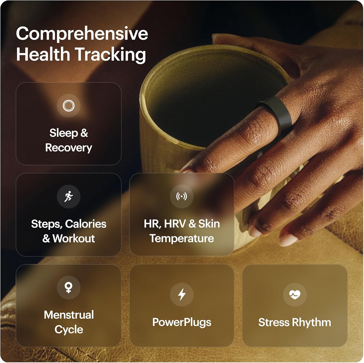 Ultrahuman Ring AIR - Smart Health Tracker in Matte Grey, Size 10 - Image 3