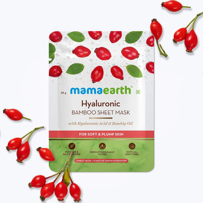 Mamaearth Hyaluronic Bamboo Sheet Mask with Rosehip Oil - 25g - Image 2