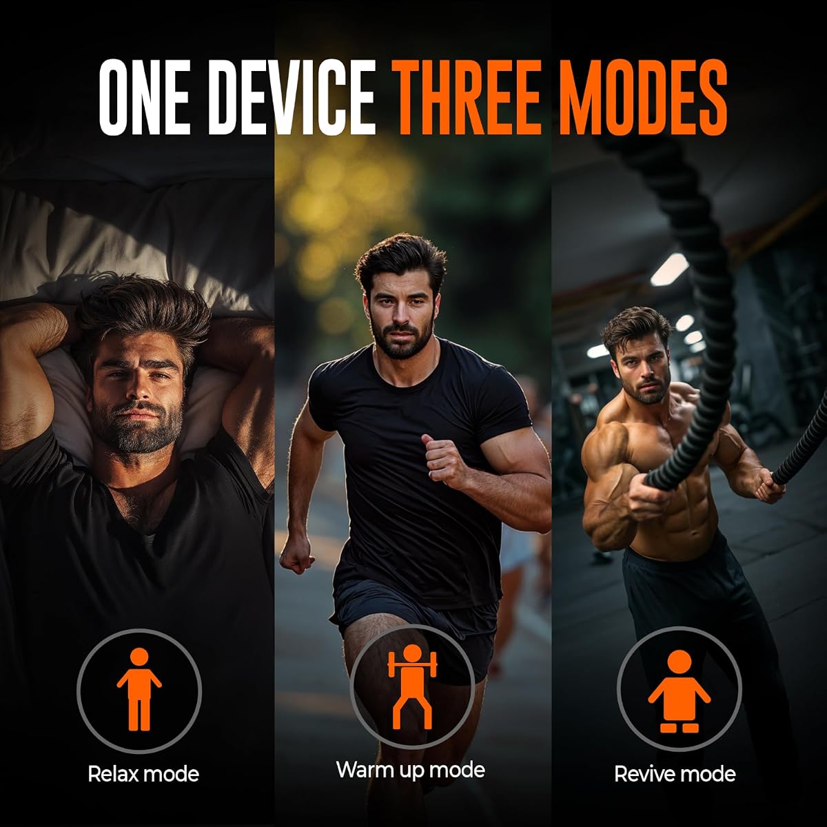 Beardo Deep Tissue Massage Gun - 99 Modes, Rechargeable, 4-Hour Battery - Image 6