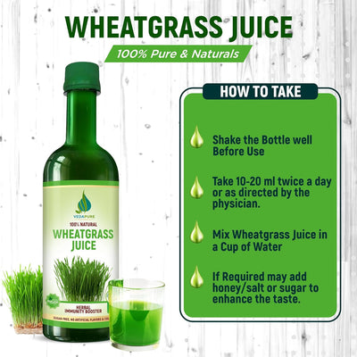 Vedapure Wheat Grass Juice, Herbal & Ayurvedic, 500 ml - Image 3