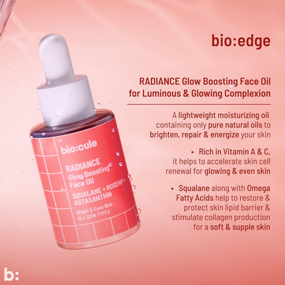 Biocule Radiance Glow Boosting Face Oil with Squalane, Rosehip & Astaxanthin - 15ml - Image 6