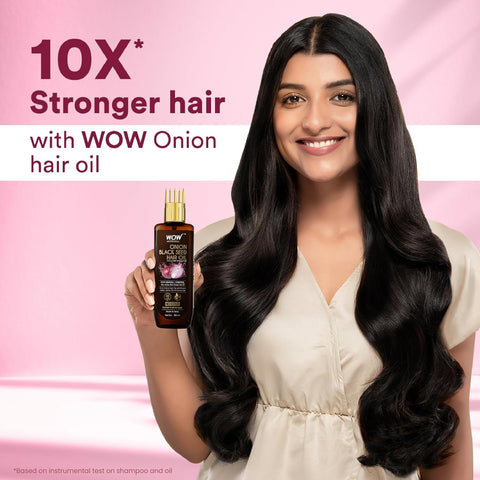 Wow Skin Science Onion Black Seed Hair Oil 200ml With Comb