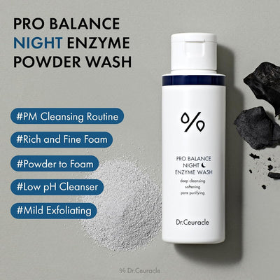 Dr.Ceuracle Pro Balance Night Enzyme Charcoal Wash - 50g - Image 3