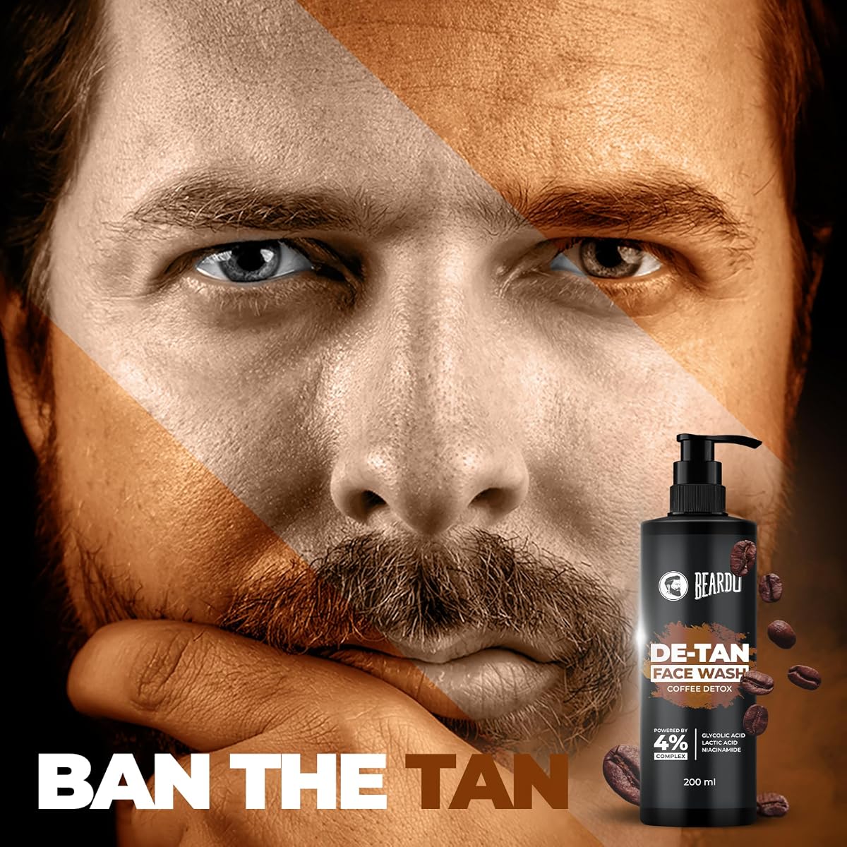 Beardo De-Tan Facewash with Glycolic Acid & Niacinamide - 200ml - Image 3