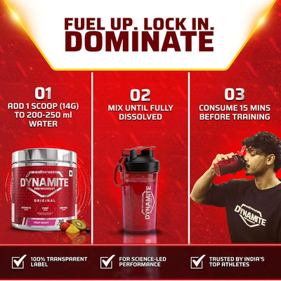 Wellcore Dynamite Pre-Workout - Citrulline Complex, Energy Boost - 420g - Image 5