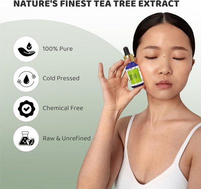 ReyNaturals Tea Tree Essential Oil for Hair, Skin & Face - 15 ml Pack of 2 - Image 3
