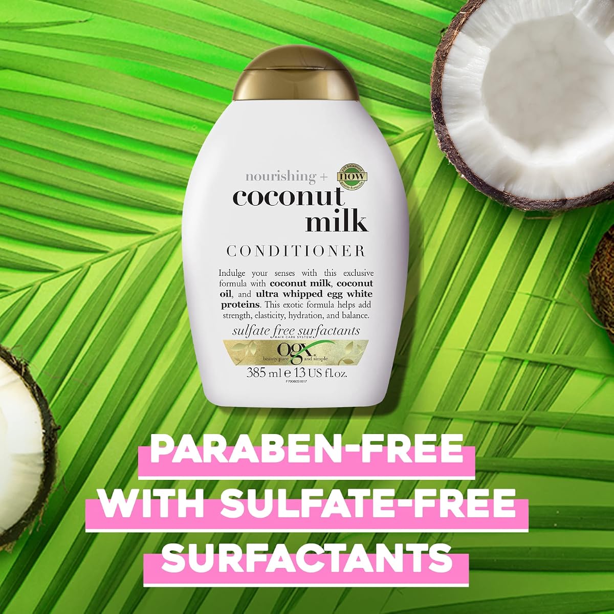 OGX Nourishing Coconut Milk Conditioner - Hydrating, Paraben-Free - 384.5 ml - Image 5