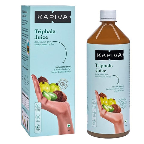 Kapiva Triphala Juice | 100% Ayurvedic | Relieves Constipation & Improves Digestion | No Added Sugar, 1L