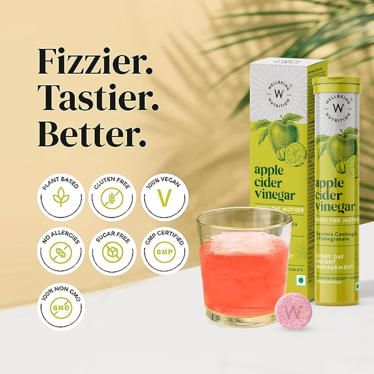 Wellbeing Nutrition Apple Cider Vinegar Tablets with Mother & Garcinia - 17 Effervescent Tablets - Image 7