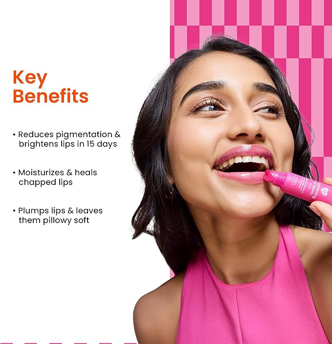 Foxtale Brightening Lip Balm with Peptides, Vitamin C & Hyaluronic Acid - Bubblegum Pink Glaze - Image 7