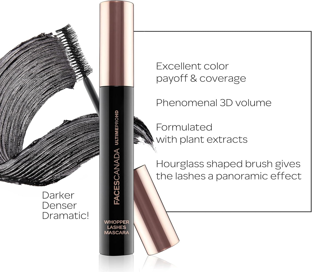 Faces Canada Ultime Pro HD Whopper Lashes Mascara Black - 13.5g - Image 7