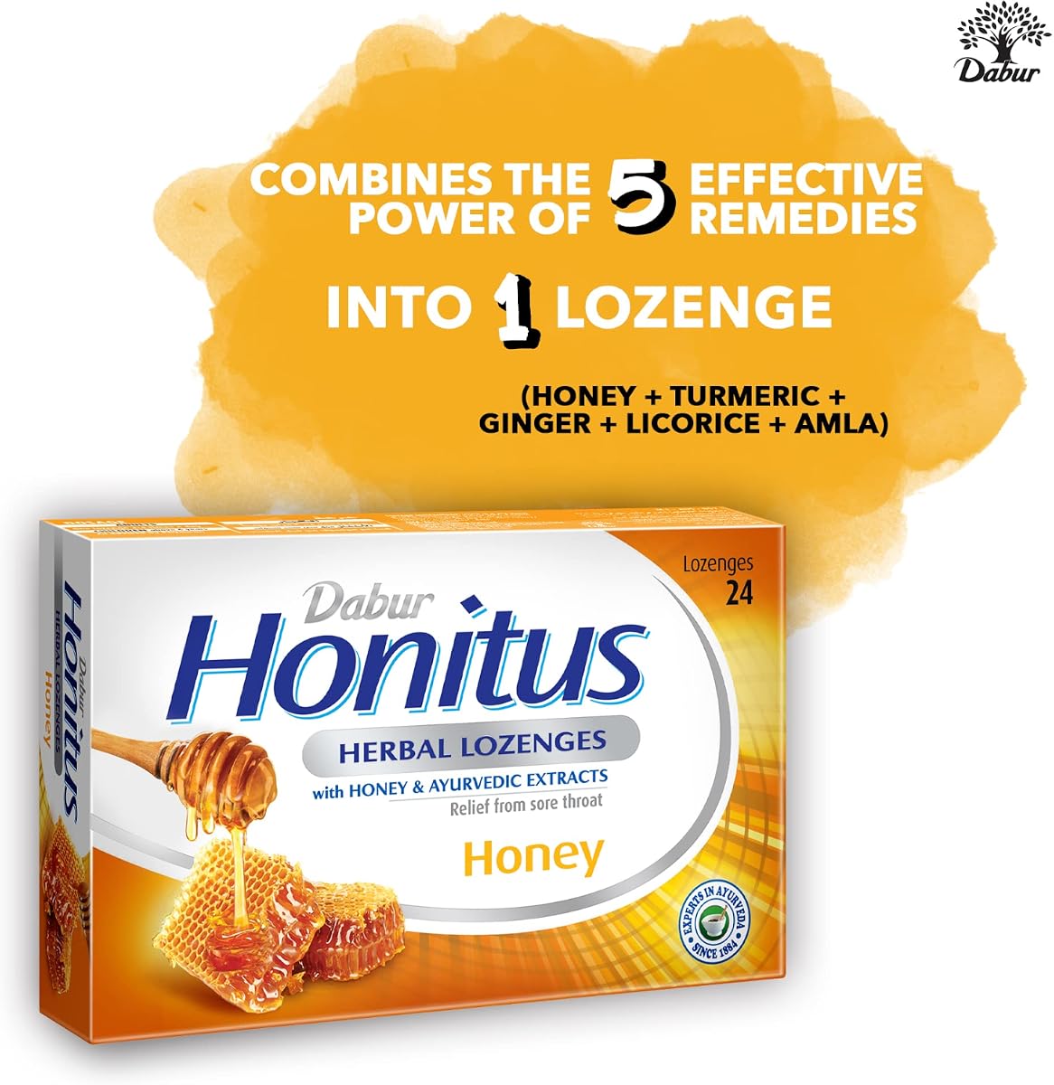 Dabur Honitus Herbal Lozenges with Honey - 24 Lozenges - Image 6