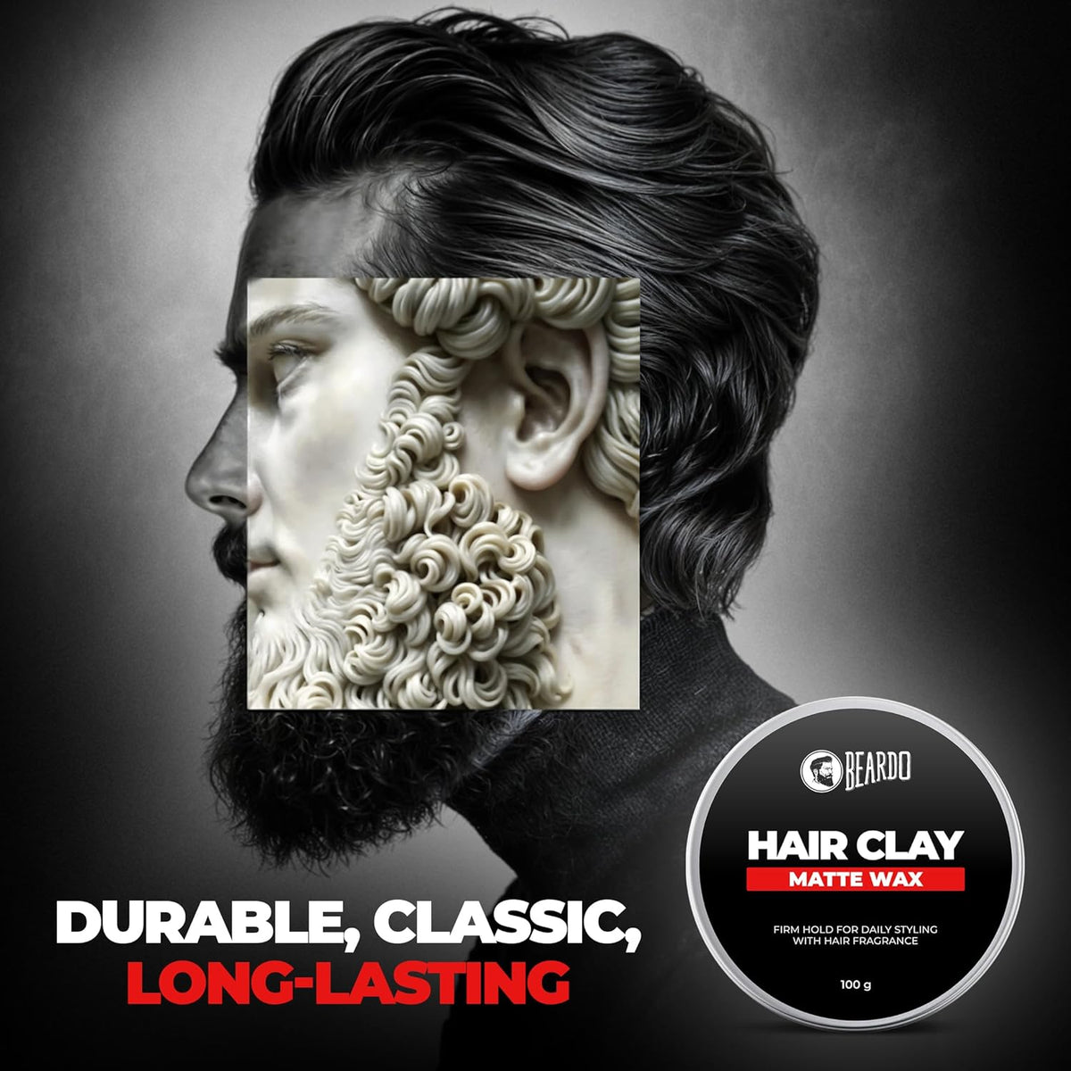 Beardo Strong Hold Clay Wax - Hair Styling, 100g - Image 4