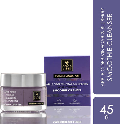 Good Vibes Face Cleanser with Apple Cider Vinegar & Blueberry - Anti Acne Smoothie - 45g - Image 7