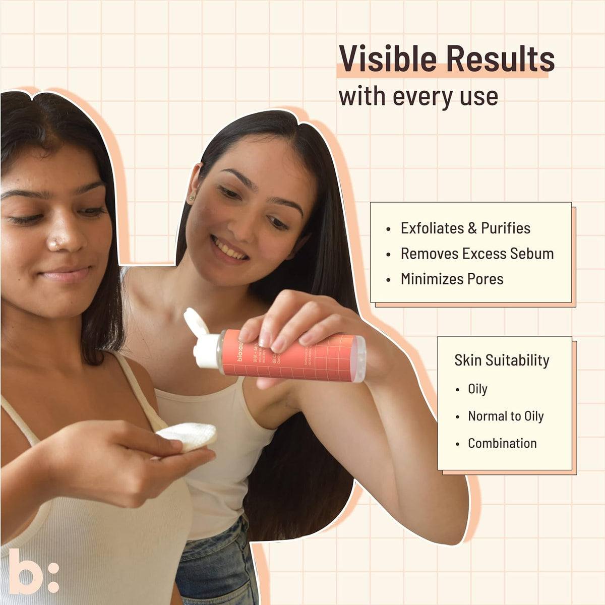 Biocule Oil Clear Clarifying Toner - BHA + AHA, 30ml - Image 4