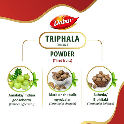 Dabur Triphala Churna Powder - Natural Constipation Relief, Digestion Support - 120g - Image 2