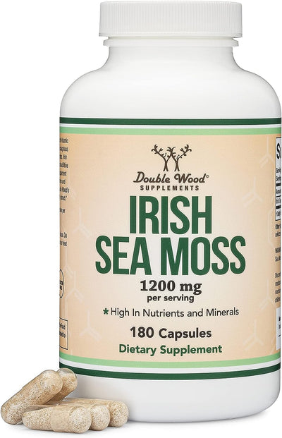 Doublewood Irish Sea Moss Capsules - 1,200mg, 180 Count
