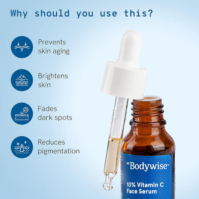 Be Bodywise Vitamin C Face Serum - 10% Concentration, 20ml - Image 3