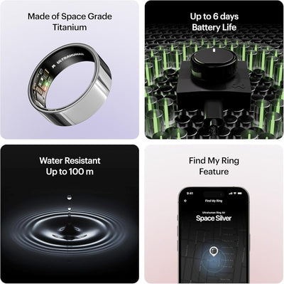 Ultrahuman Ring AIR Smart Ring - Space-Grade Titanium, Size 09 - Image 8