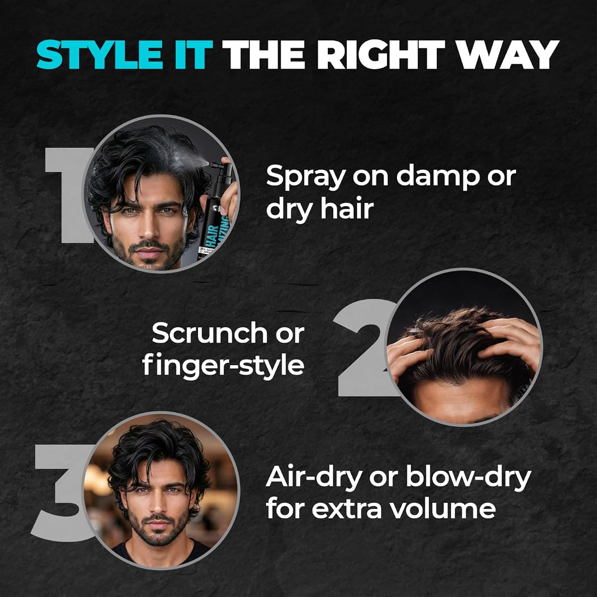 Beardo Hair Volumizing Sea Salt Spray - Texturizing Hairstyling Spray, 50ml - Image 5