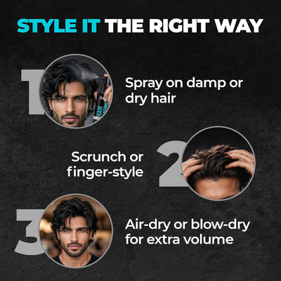 Beardo Hair Volumizing Sea Salt Spray - Texturizing Hairstyling Spray, 50ml - Image 5