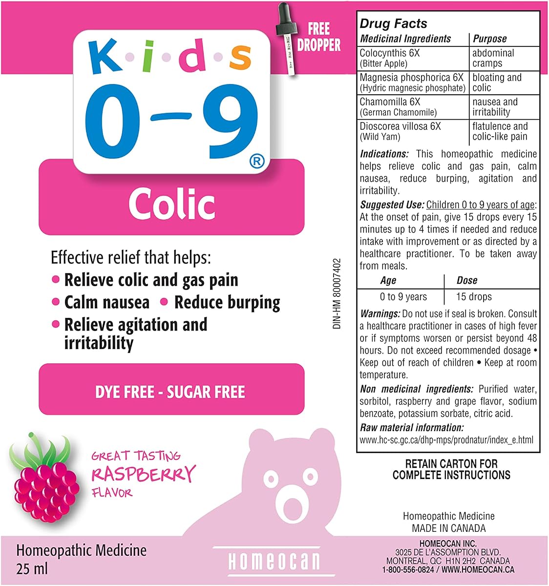 Kids 0-9 Colic Solution - Raspberry Flavour, Dye & Sugar Free, 25ml - Image 4