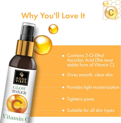 Good Vibes Vitamin C Glow Toner - 200ml, Face Cleanser - Image 3