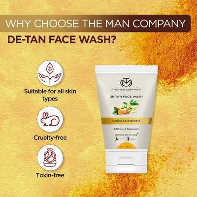 The Man Company De Tan Face Wash with Turmeric & Moringa - 100ml - Image 2