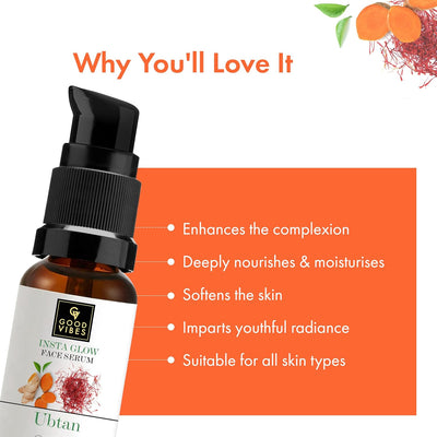Good Vibes Ubtan Insta Glow Face Serum - 30 ml - Image 2