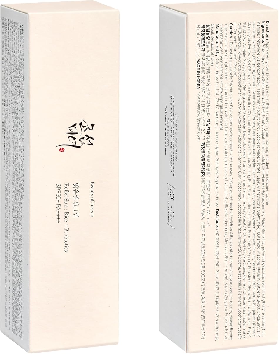 Beauty of Joseon Relief Sun Rice Probiotics SPF 50+ PA++++ Cream - 50ml - Image 2
