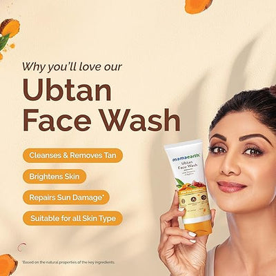 Mamaearth Ubtan Cleansing Milk, Turmeric & Saffron, 100ml - Image 3