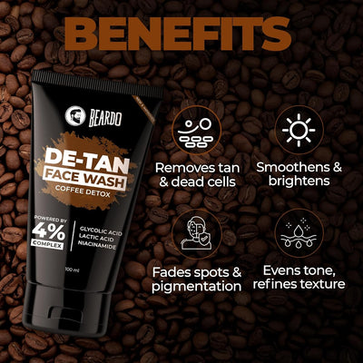 Beardo DeTan Coffee Face Wash for Men - 100ml - Image 5