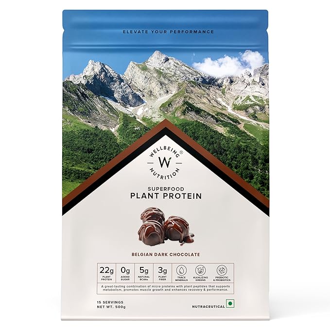 Wellbeing Nutrition Superfood Plant Protein Belgian Dark Chocolate - Sports Nutrition