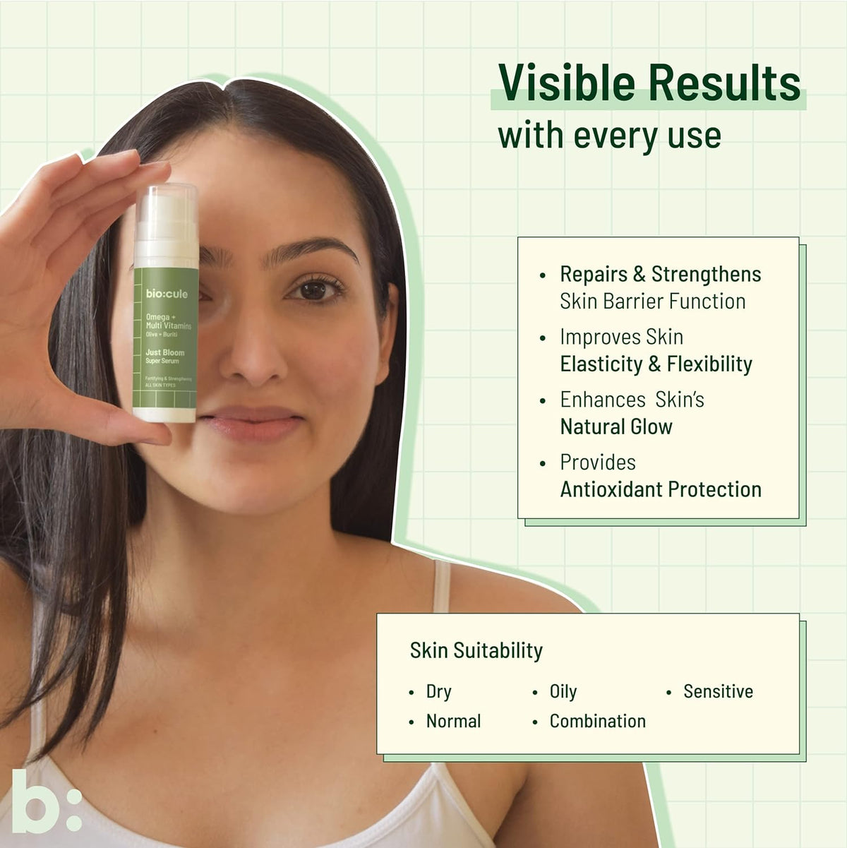 Biocule Face Moisturiser - Omega & Multivitamins, 15ml - Image 7