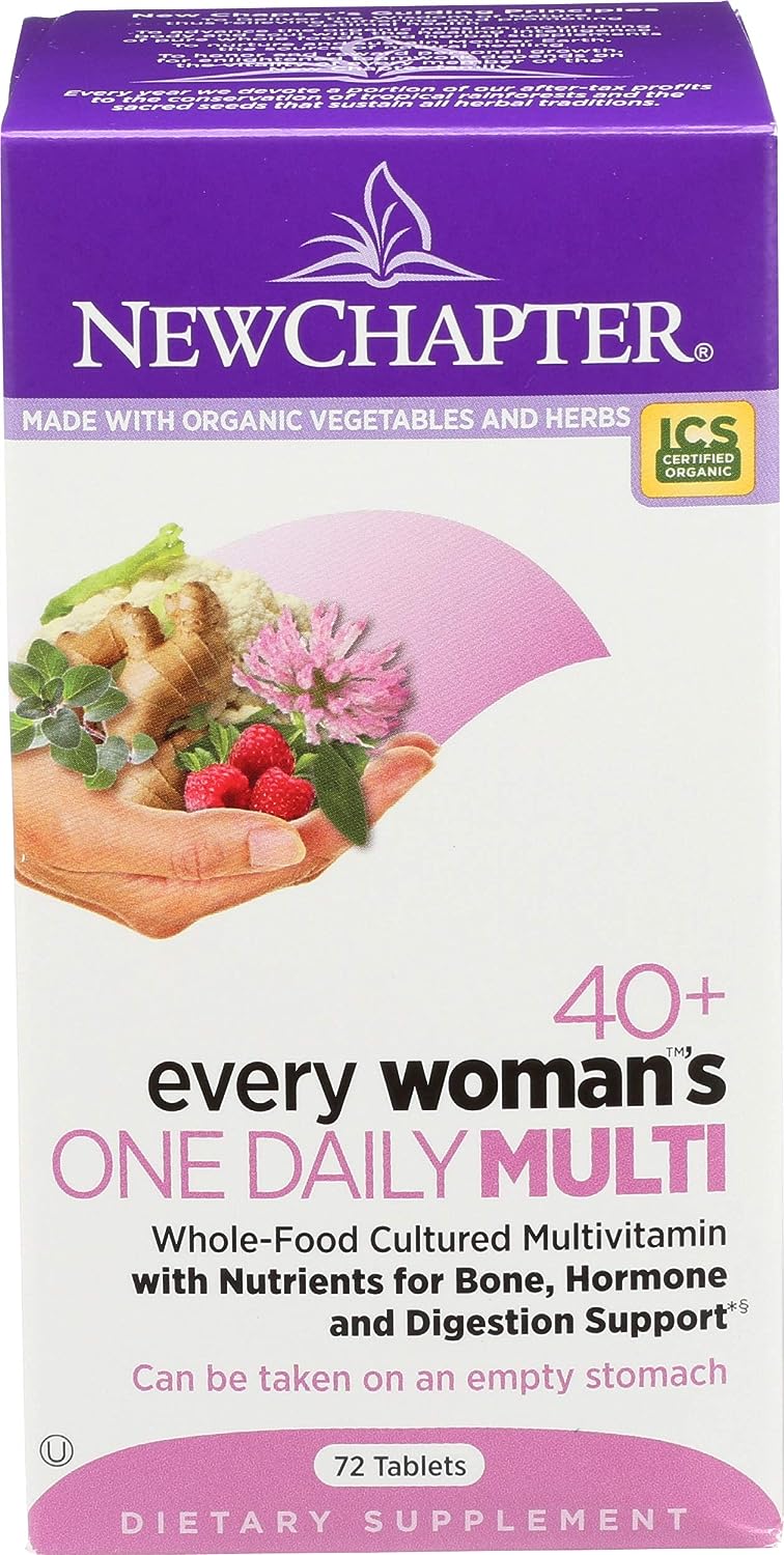 New Chapter Every woman's one daily MULTIVITAMINS with Nutrients for Bone, Hormone and Digestion Support 72 Vegetarian Tablets (Dietary Supplement) (Purple)