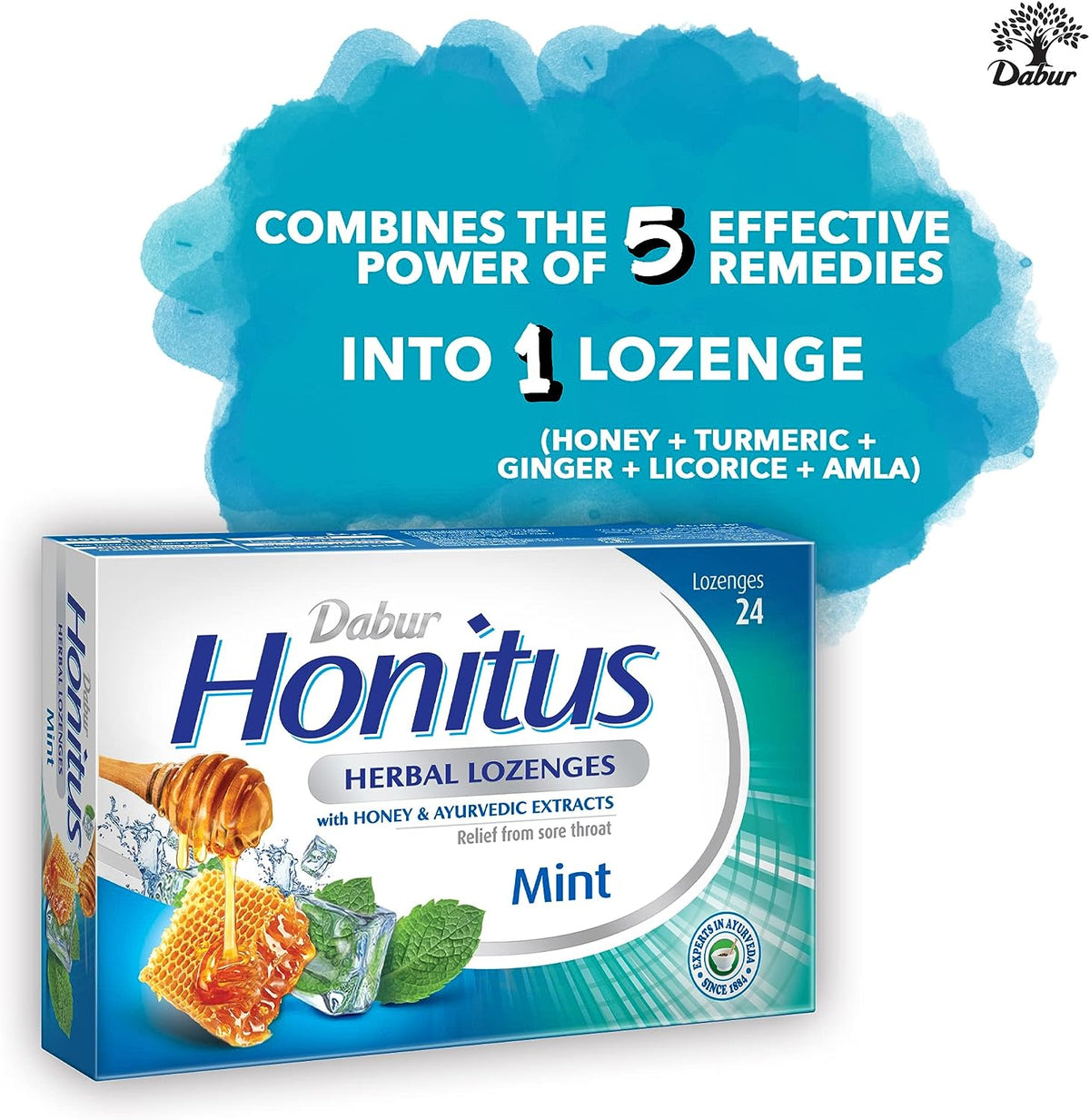Dabur Honitus Herbal Lozenges Mint - Ayurvedic Relief - 24 Pack - Image 6