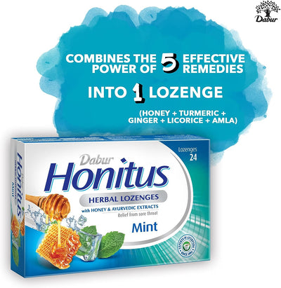 Dabur Honitus Herbal Lozenges Mint - Ayurvedic Relief - 24 Pack - Image 6