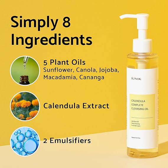 iUNIK Calendula Complete Deep Cleansing Oil - Face Cleanser, 150ml - Image 4