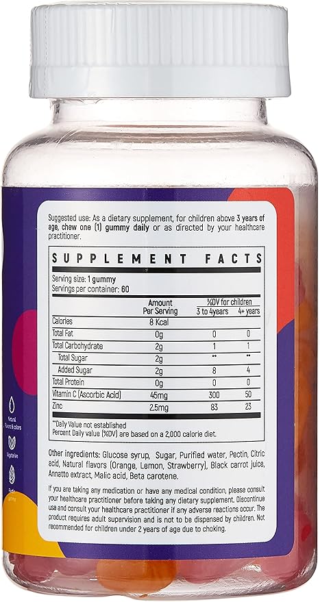 Happy Gummies Vitamin C + Zinc Gummies - 60 Pieces - Image 2