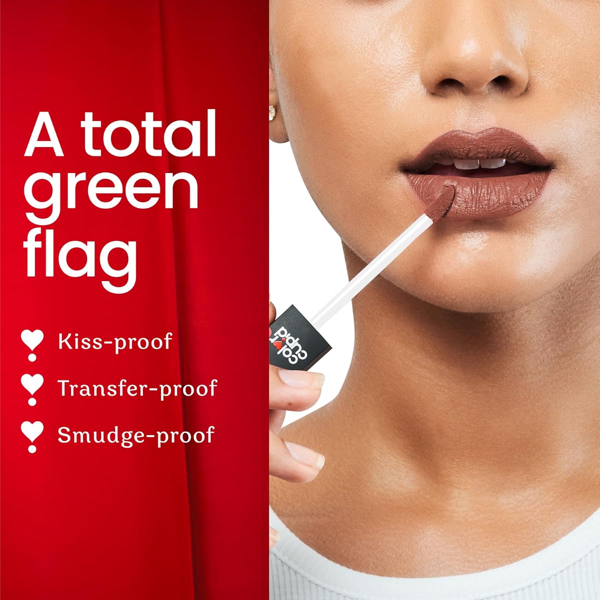 Color Cupid Liquid Lipstick with Hyaluronic Acid & Ceramide, Long-Stay Mocha LL8 - 4ml - Image 2