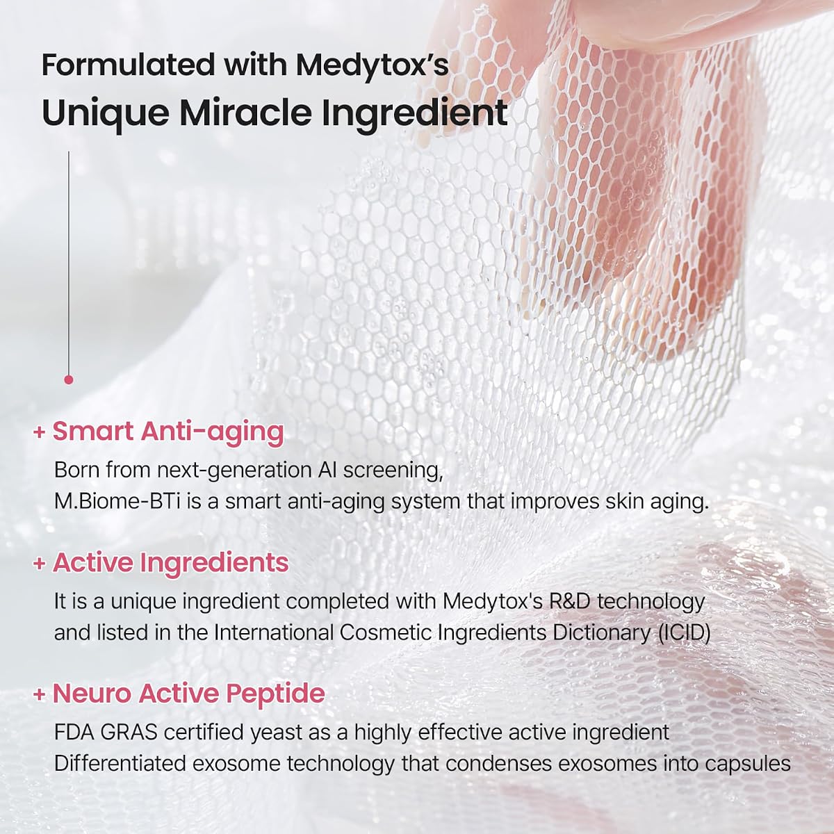 Neuraderm Age Defence Facial Sheet Mask - Lifting Peptide M.Biome-BTi - Pack of 5 - Image 3