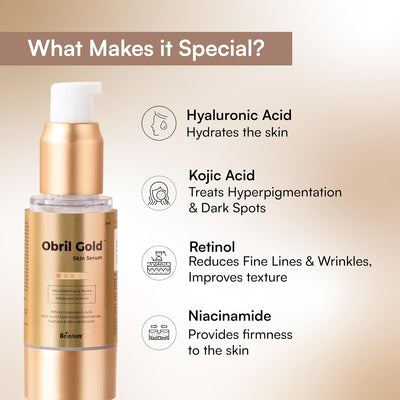 Brinton Obril Gold Skin Serum - Face Serum, 30ml - Image 5